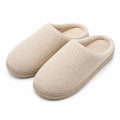 Hausschuhe Größe 42/43 aus Textil in Beige - gefüttert für Innenräume