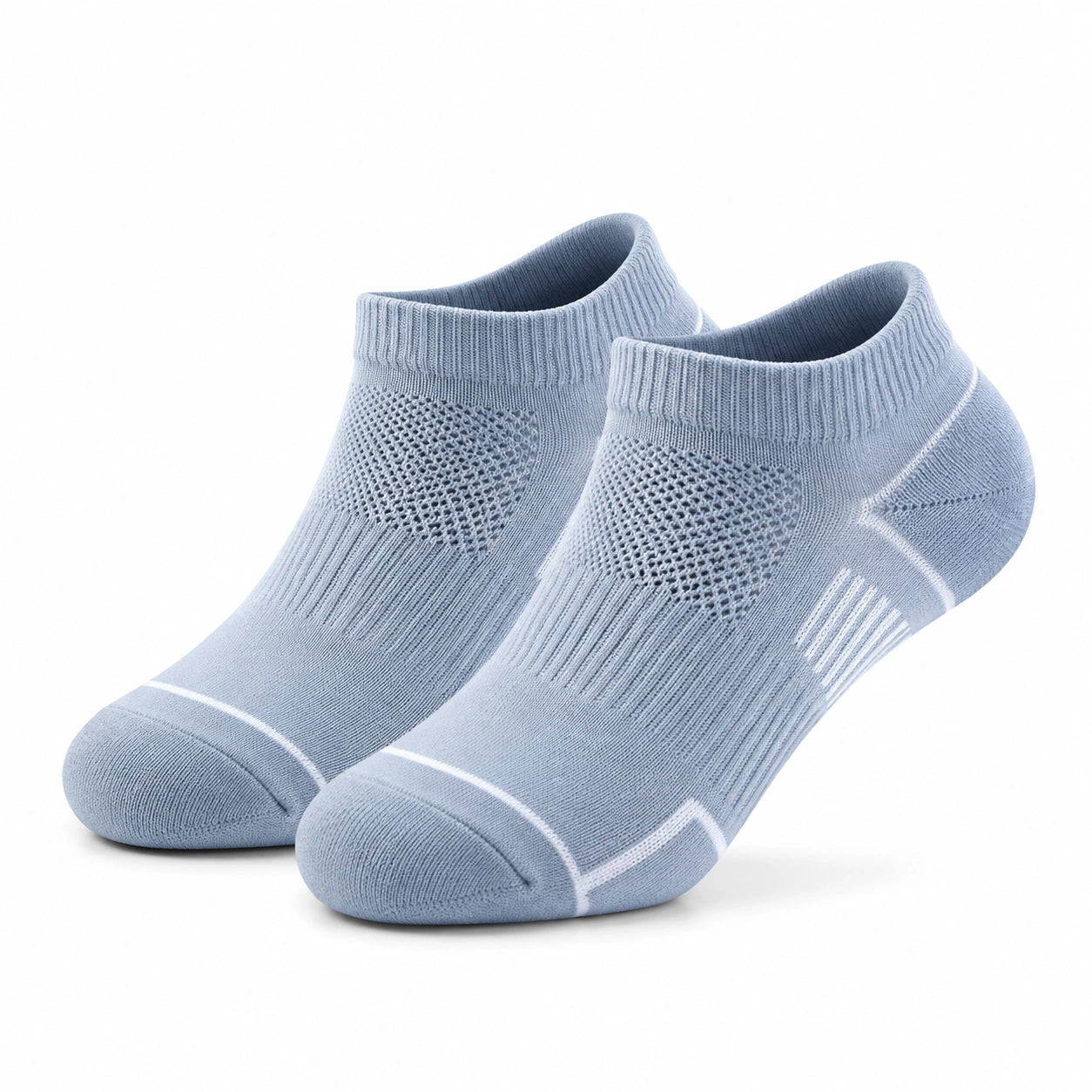 Sportsocken 35-38 Hellblau aus Textilmischung atmungsaktiv mit Rippbündchen