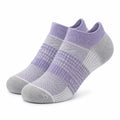 Sneakersocken 35-38 aus Textilstrick in Lila Grau - kurze Freizeitsocken