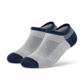 Sneakersocken 43-46 aus Textilfasermischung in Grau/Navy mit atmungsaktiver Strickstruktur