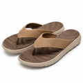Zehentrenner Sandalen Größe 38/39 in Braun und Beige mit Synthetikriemen und Profilsohle