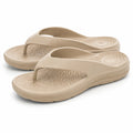 Zehentrenner 40/41 aus Kunststoff Beige mit strukturiertem Fußbett