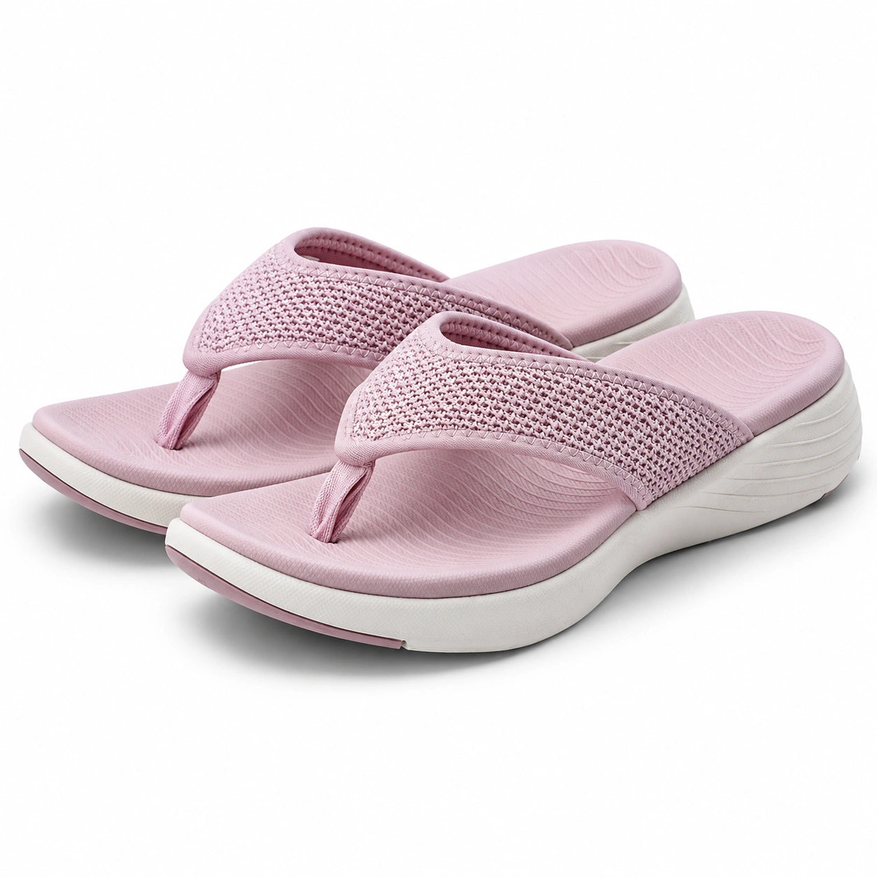 Zehentrenner 40/41 Rosa mit textilem Obermaterial und gepolsterter Sohle